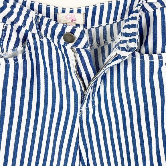 GB GIRLS | Blue & White Striped Wide Leg Pants Girls 16 - Picture 4 of 8